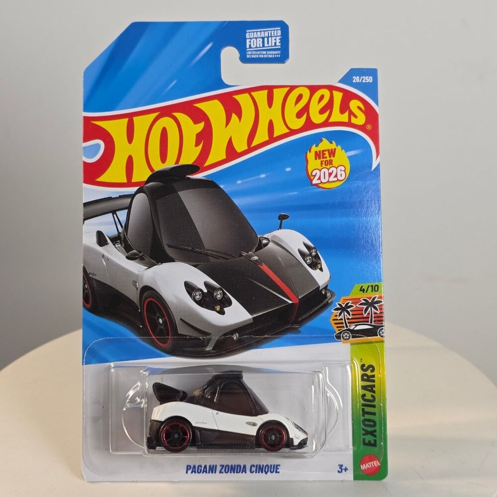 Hot Wheels Pagani Zonda Cinque Exotics Series Die-Cast Car 26/250 New For 2026